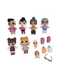 13 pc lot LOL Dolls and accessories
